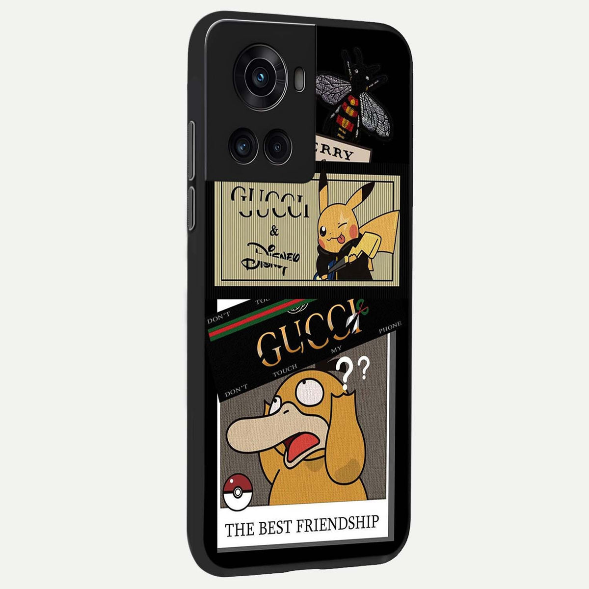  Cartoon Brand Play Mashup back cover For OnePlus 10R slim fit glass case with vibrant aesthetic design