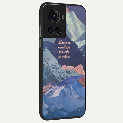  Celestial Mountain Calm back cover For OnePlus 10R slim fit glass case with vibrant aesthetic design