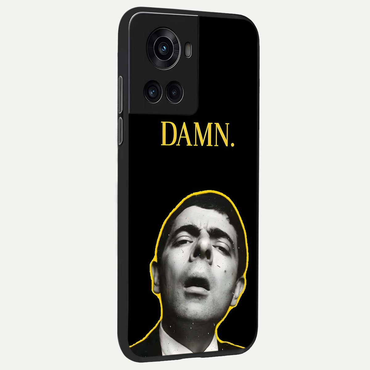  Mr Bean Damn back cover For OnePlus 10R slim fit glass case with vibrant aesthetic design