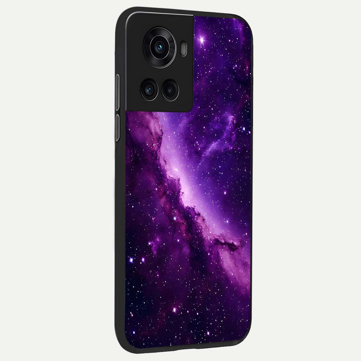  Purple Shade Sky back cover For OnePlus 10R slim fit glass case with vibrant aesthetic design