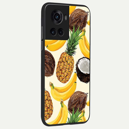  Tropical Fruit Mood back cover For OnePlus 10R slim fit glass case with vibrant aesthetic design