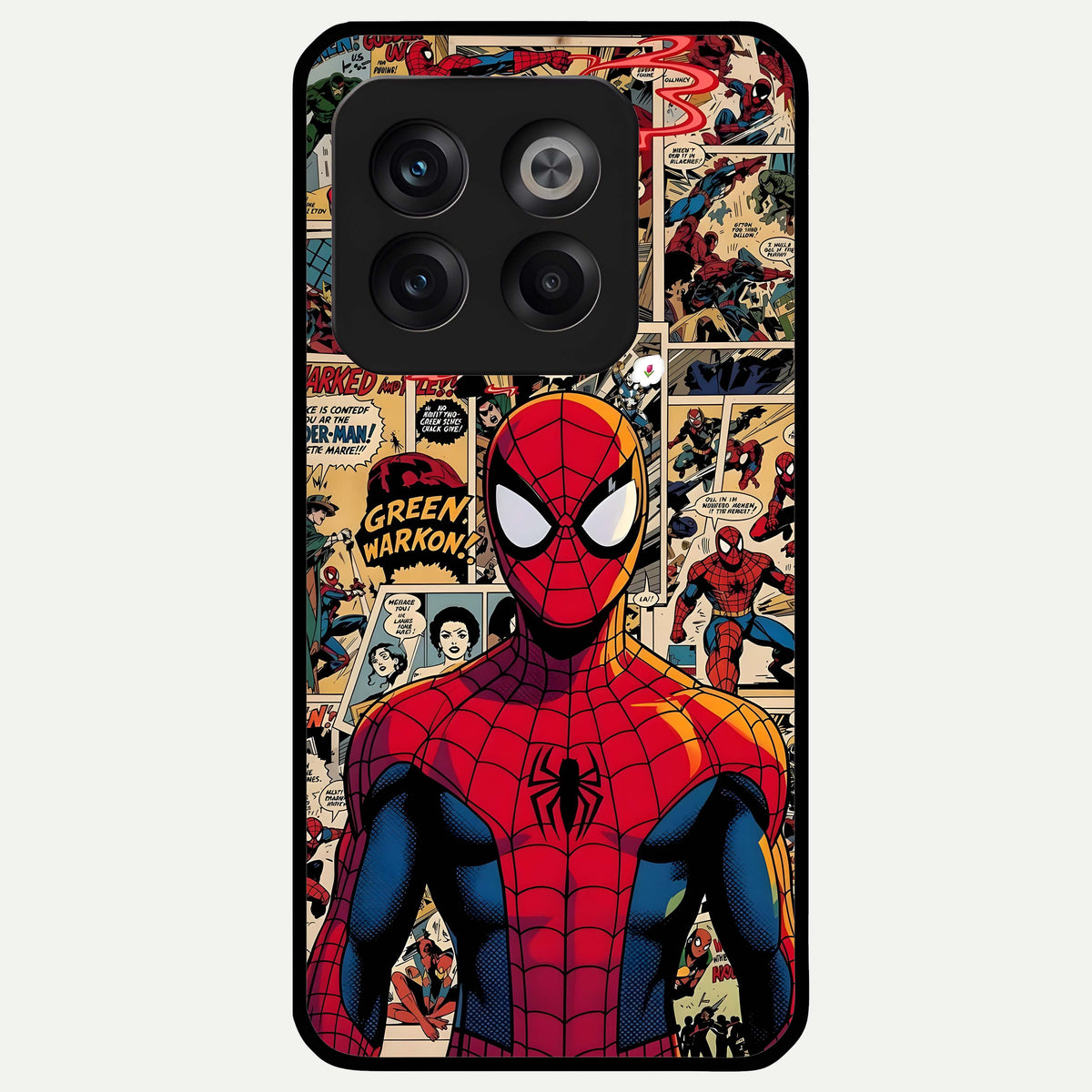  Aesthetic Spider Glass Case For OnePlus 10T back cover – full design glossy printed glass finish