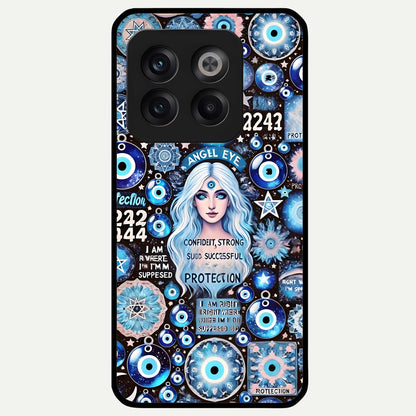  Angel Aura Shield Glass Case For OnePlus 10T back cover – full design glossy printed glass finish