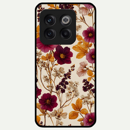  Autumn Wine Bloom Glass Case For OnePlus 10T back cover – full design glossy printed glass finish