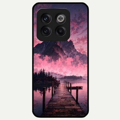  Beautiful Mountain View Glass Case For OnePlus 10T back cover – full design glossy printed glass finish
