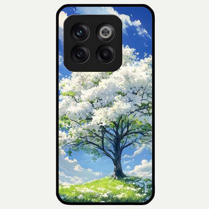  Blossom Sky Serenity Glass Case For OnePlus 10T back cover – full design glossy printed glass finish