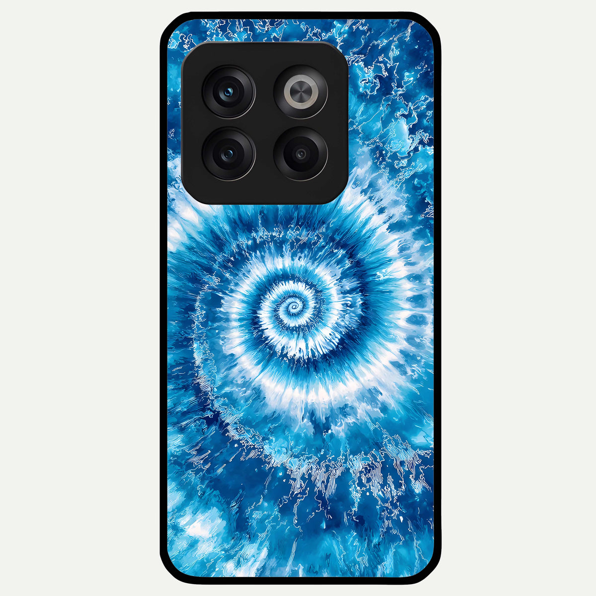  Blue Galaxy Wave Glass Case For OnePlus 10T back cover – full design glossy printed glass finish