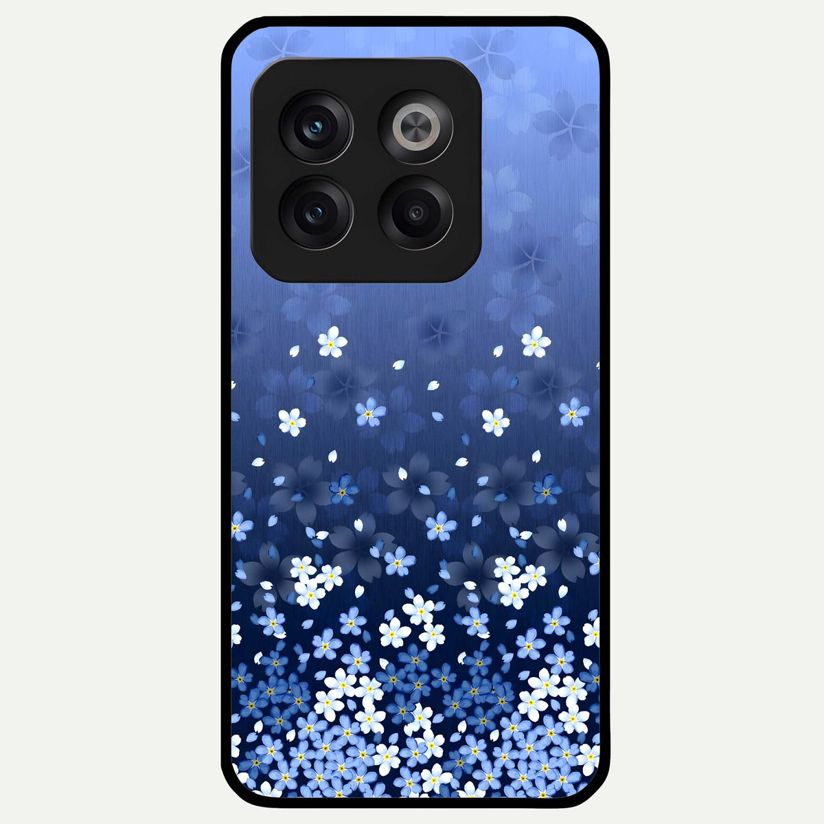  Blue Starry Glass Case For OnePlus 10T back cover – full design glossy printed glass finish