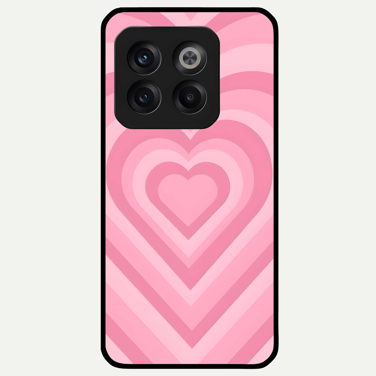  Blush Heart Waves Glass Case For OnePlus 10T back cover – full design glossy printed glass finish