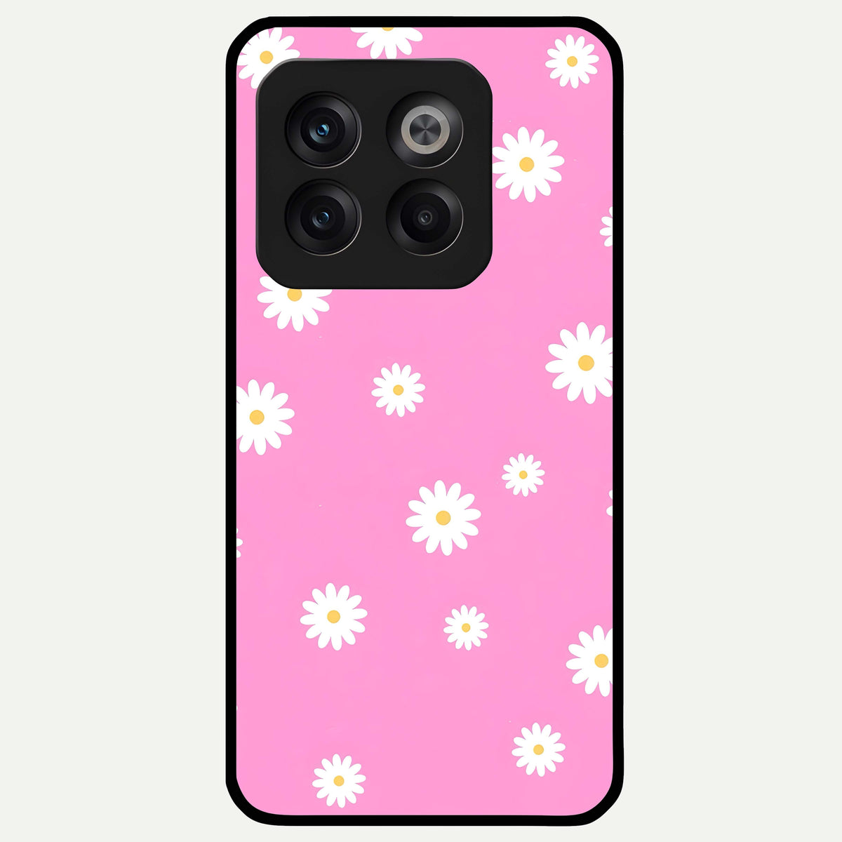  Bubblegum Daisy Pop Glass Case For OnePlus 10T back cover – full design glossy printed glass finish