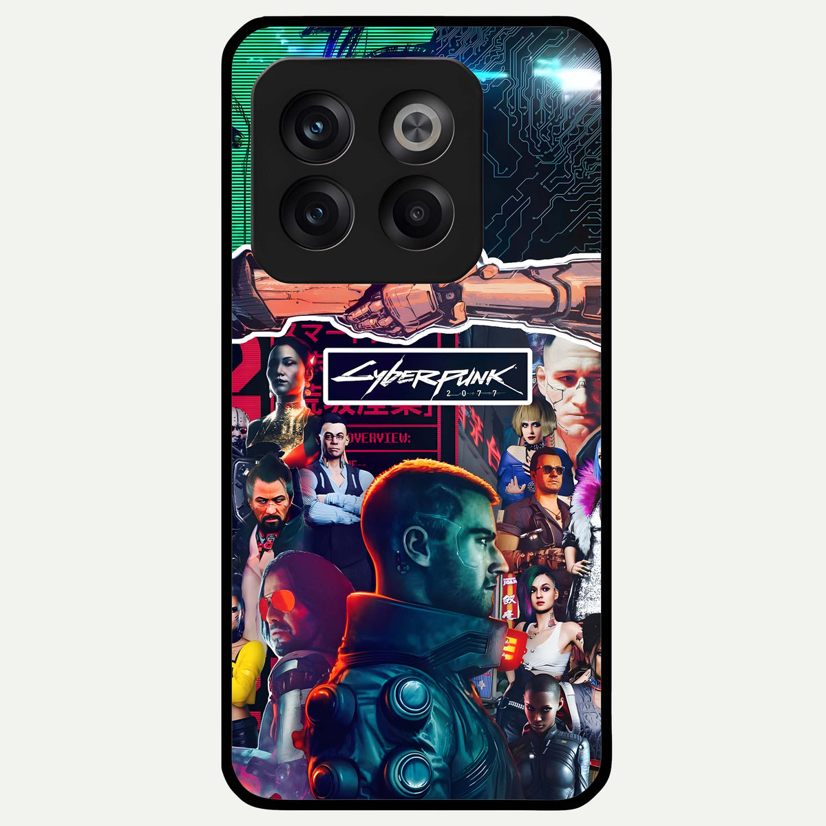  CYBERPUNK Legacy Glass Case For OnePlus 10T back cover – full design glossy printed glass finish