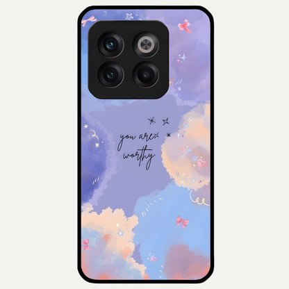  Celestial Cloud Magic Glass Case For OnePlus 10T back cover – full design glossy printed glass finish