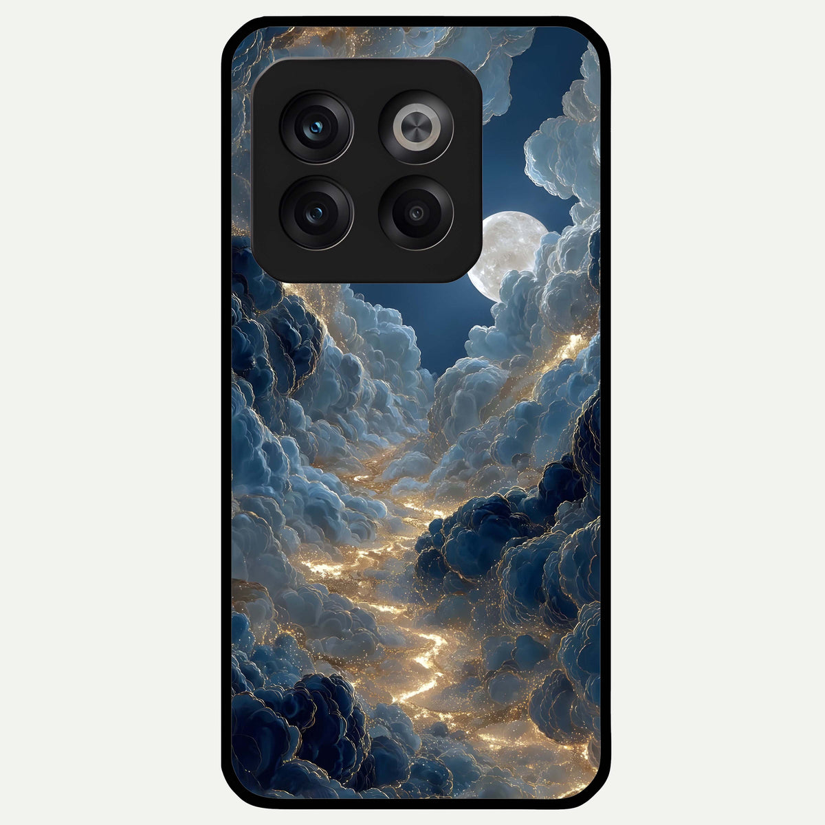  Celestial Cloud Road Glass Case For OnePlus 10T back cover – full design glossy printed glass finish