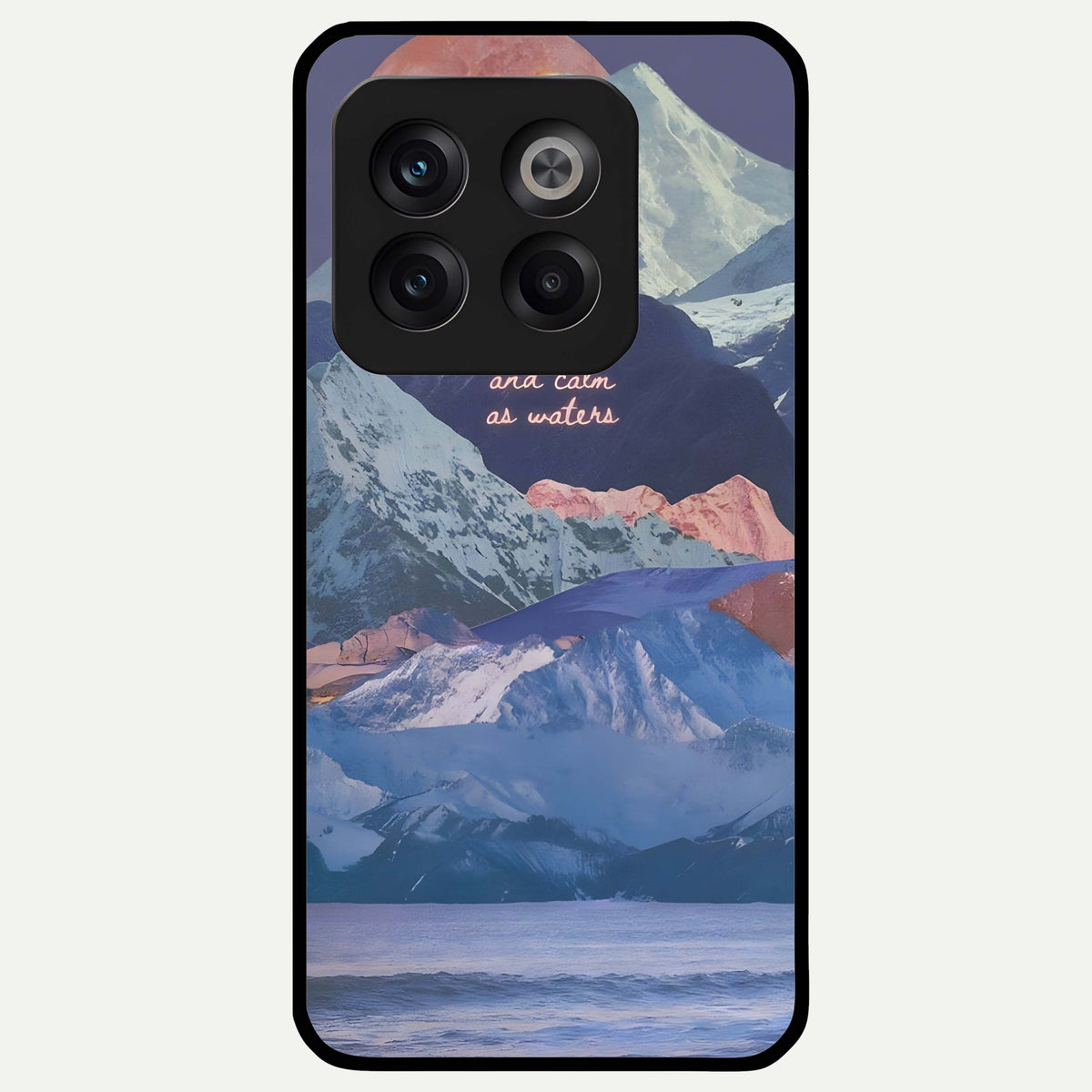  Celestial Mountain Calm Glass Case For OnePlus 10T back cover – full design glossy printed glass finish