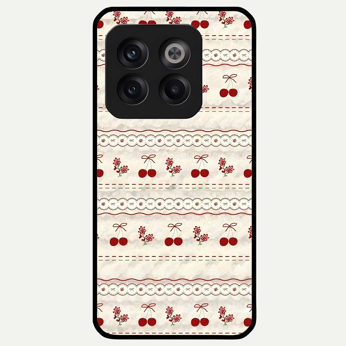  Cherry Bloom Charm Glass Case For OnePlus 10T back cover – full design glossy printed glass finish