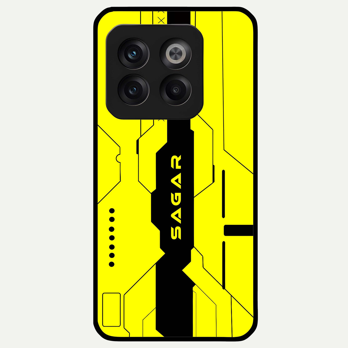  Circuit CYBERPUNK Custom Name Glass Case For OnePlus 10T back cover – full design glossy printed glass finish