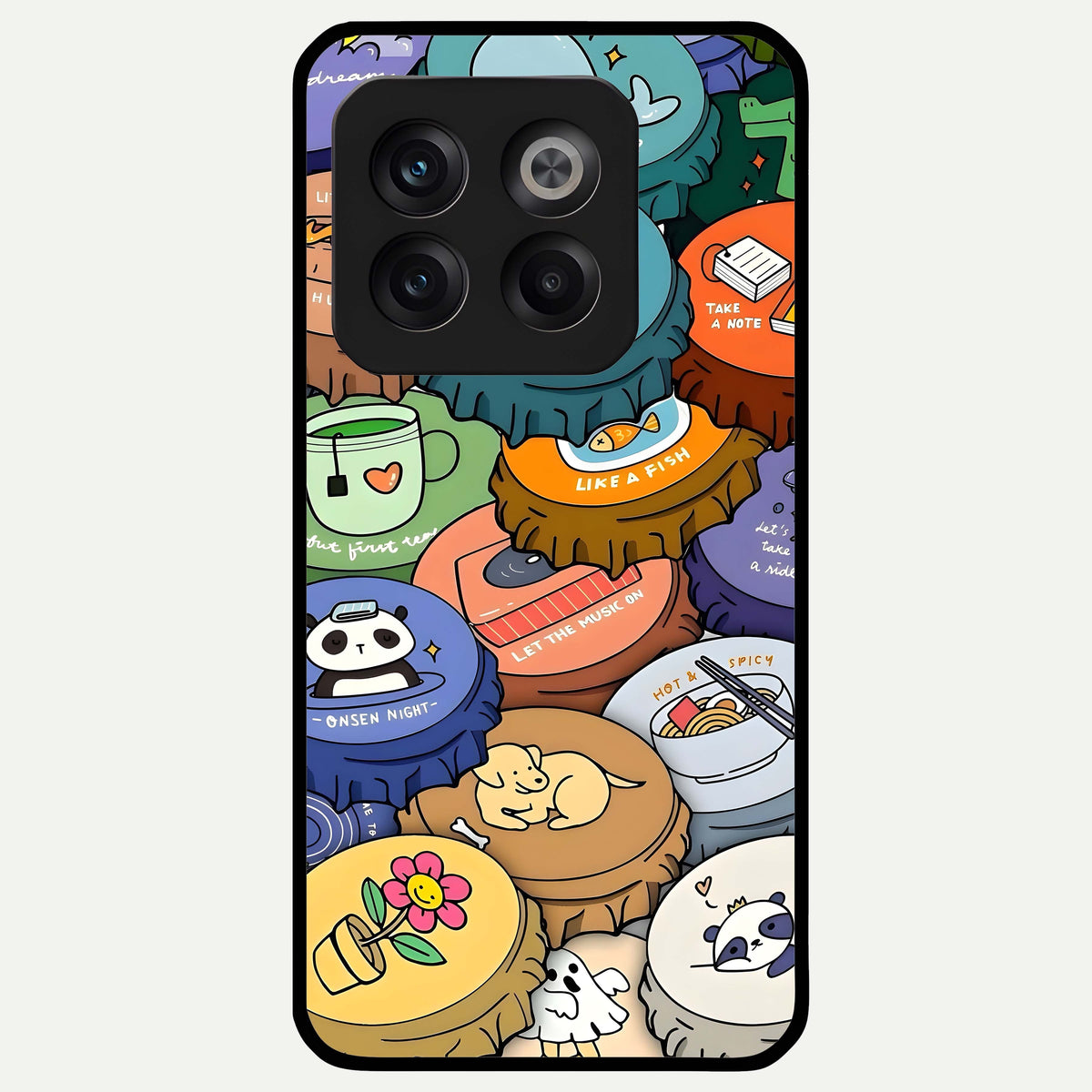  Coins Patterns Glass Case For OnePlus 10T back cover – full design glossy printed glass finish