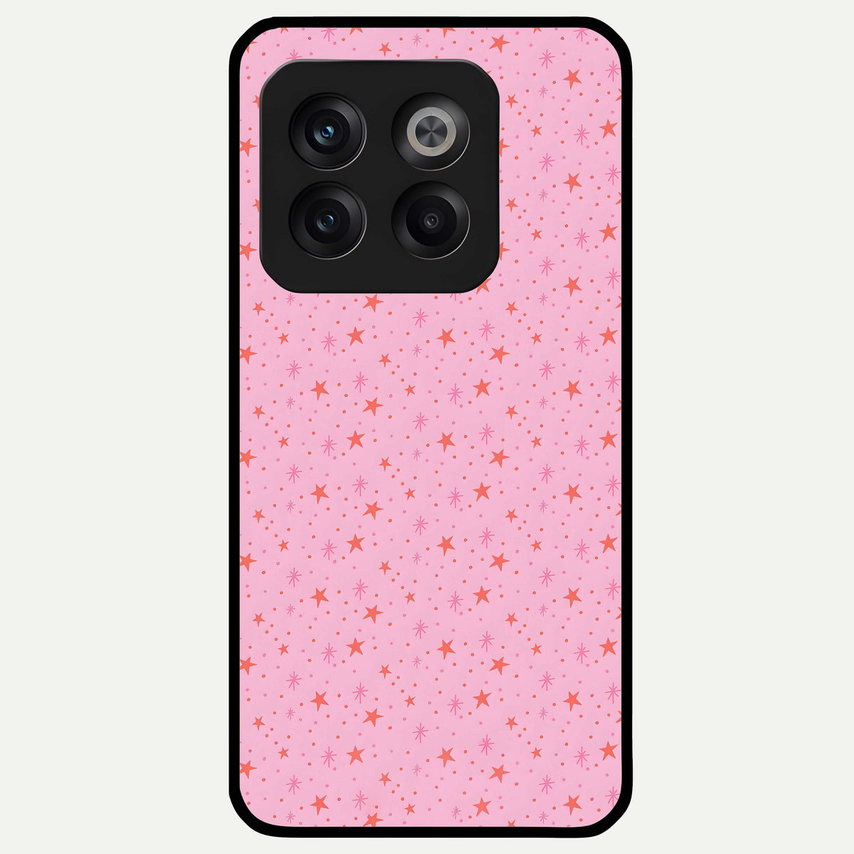  Cosmic Pink Sparkle Glass Case For OnePlus 10T back cover – full design glossy printed glass finish