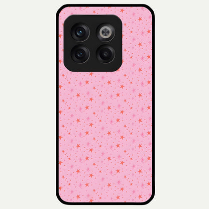  Cosmic Pink Sparkle Glass Case For OnePlus 10T back cover – full design glossy printed glass finish