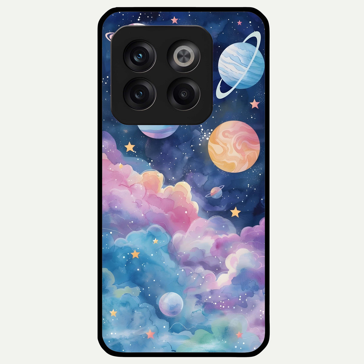  Cosmic Planet Dreams Glass Case For OnePlus 10T back cover – full design glossy printed glass finish