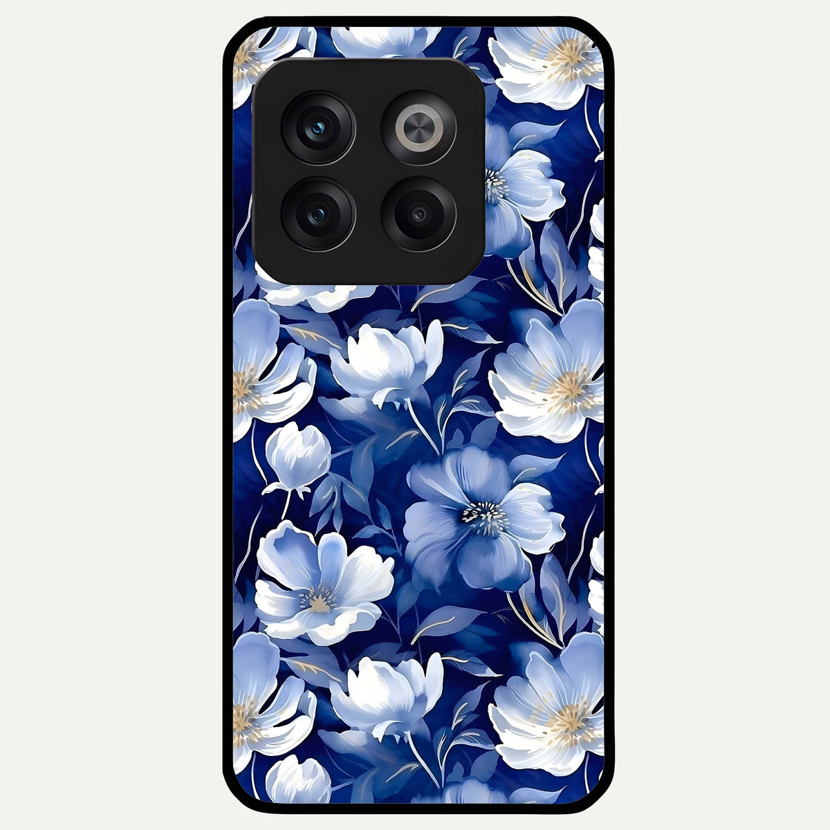  Cute Floral Patterns Glass Case For OnePlus 10T back cover – full design glossy printed glass finish