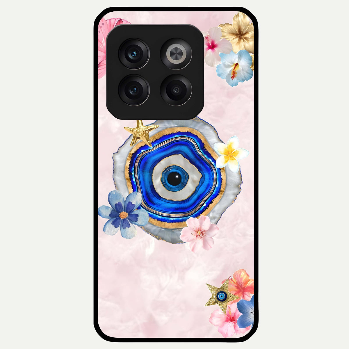  Divine Aura Bloom Glass Case For OnePlus 10T back cover – full design glossy printed glass finish