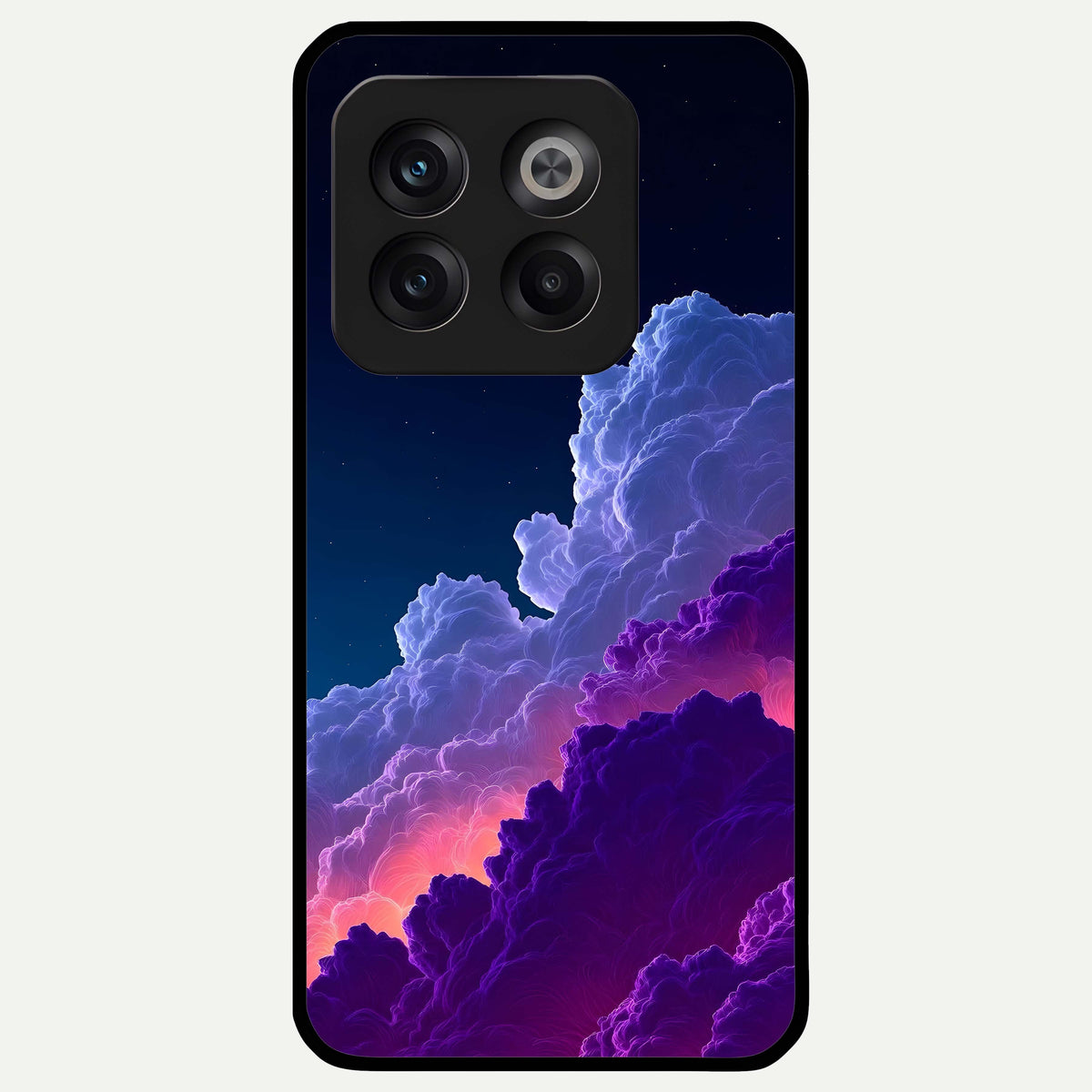 Dreamy Cloud Skies Glass Case For OnePlus 10T back cover – full design glossy printed glass finish