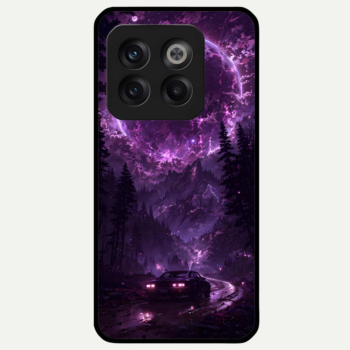  Eternal Cosmic Drive Glass Case For OnePlus 10T back cover – full design glossy printed glass finish