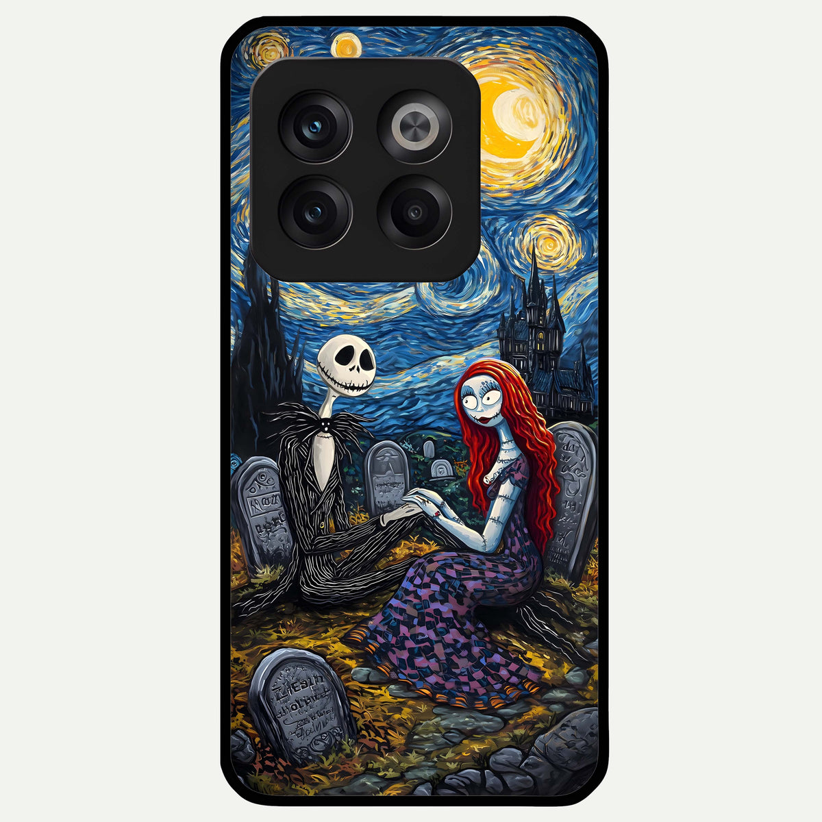  Eternal Night Love Glass Case For OnePlus 10T back cover – full design glossy printed glass finish