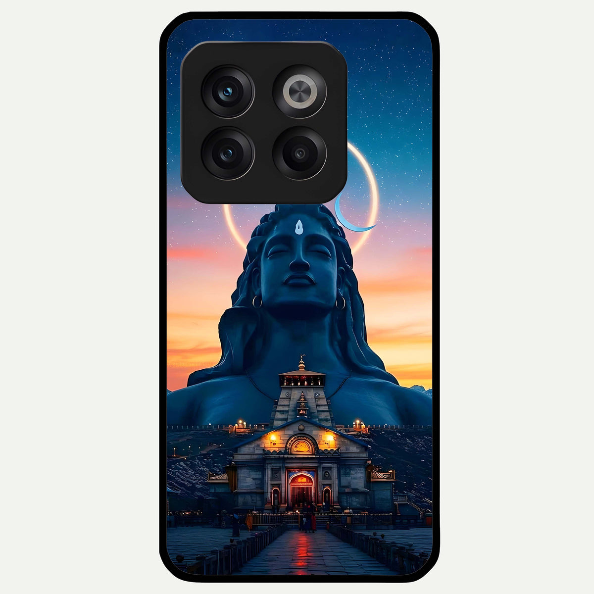  Eternal Shiva Aura Glass Case For OnePlus 10T back cover – full design glossy printed glass finish