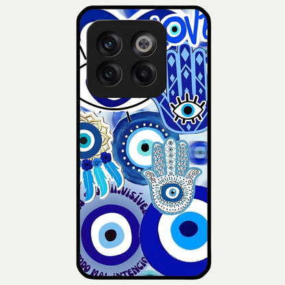  Evil Eyes Dream Glass Case For OnePlus 10T back cover – full design glossy printed glass finish