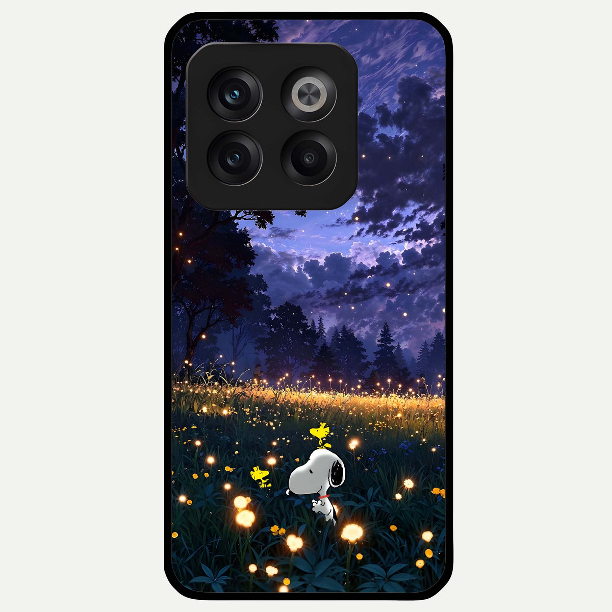  Firefly Meadow Magic Glass Case For OnePlus 10T back cover – full design glossy printed glass finish