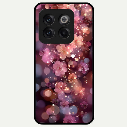  Glowing Petal Bliss Glass Case For OnePlus 10T back cover – full design glossy printed glass finish