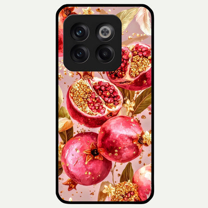  Golden Bloom Glow Glass Case For OnePlus 10T back cover – full design glossy printed glass finish