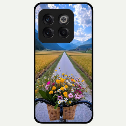  Golden Field Journey Glass Case For OnePlus 10T back cover – full design glossy printed glass finish