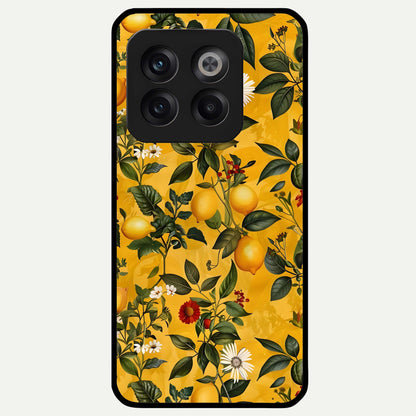  Golden Lemon Field Glass Case For OnePlus 10T back cover – full design glossy printed glass finish