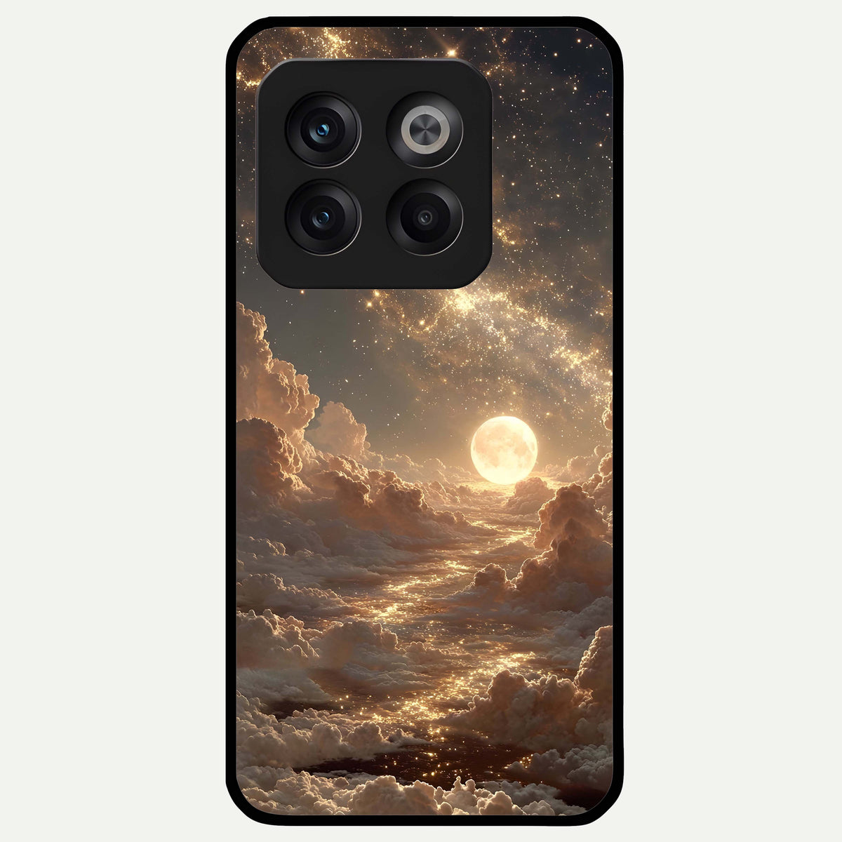  Golden Sky Dream Glass Case For OnePlus 10T back cover – full design glossy printed glass finish
