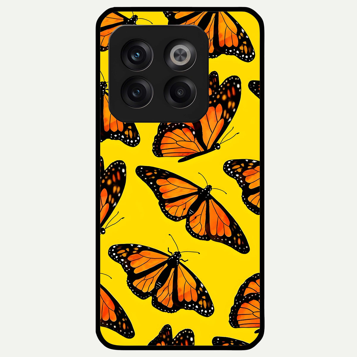  Golden Wing Flight Glass Case For OnePlus 10T back cover – full design glossy printed glass finish