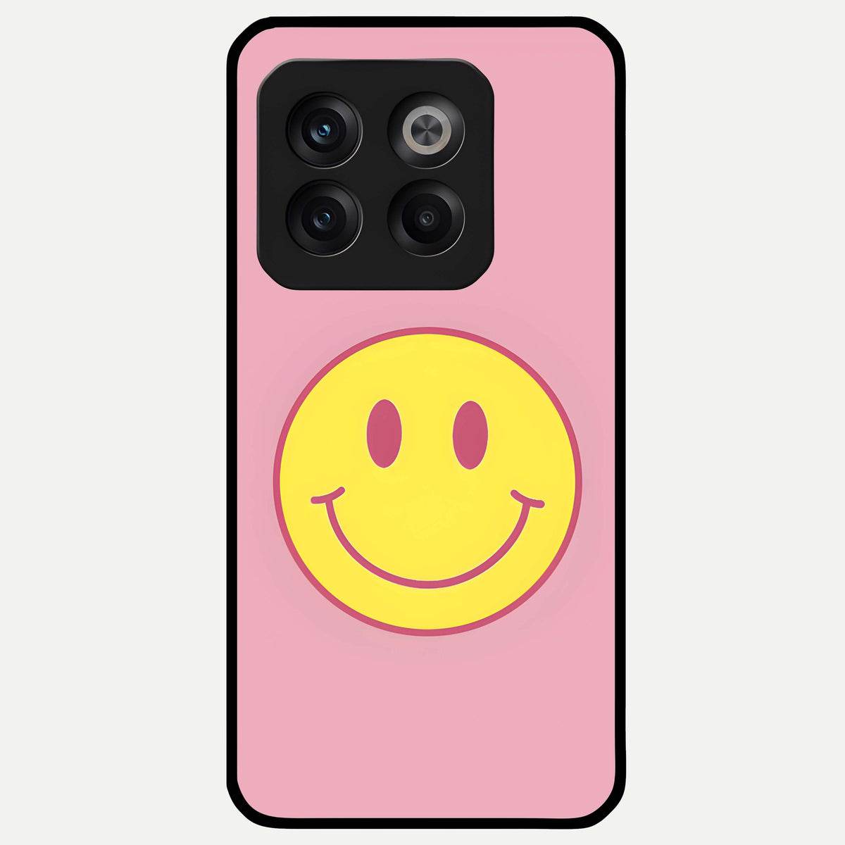  Happy Pink Mood Glass Case For OnePlus 10T back cover – full design glossy printed glass finish