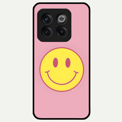  Happy Pink Mood Glass Case For OnePlus 10T back cover – full design glossy printed glass finish