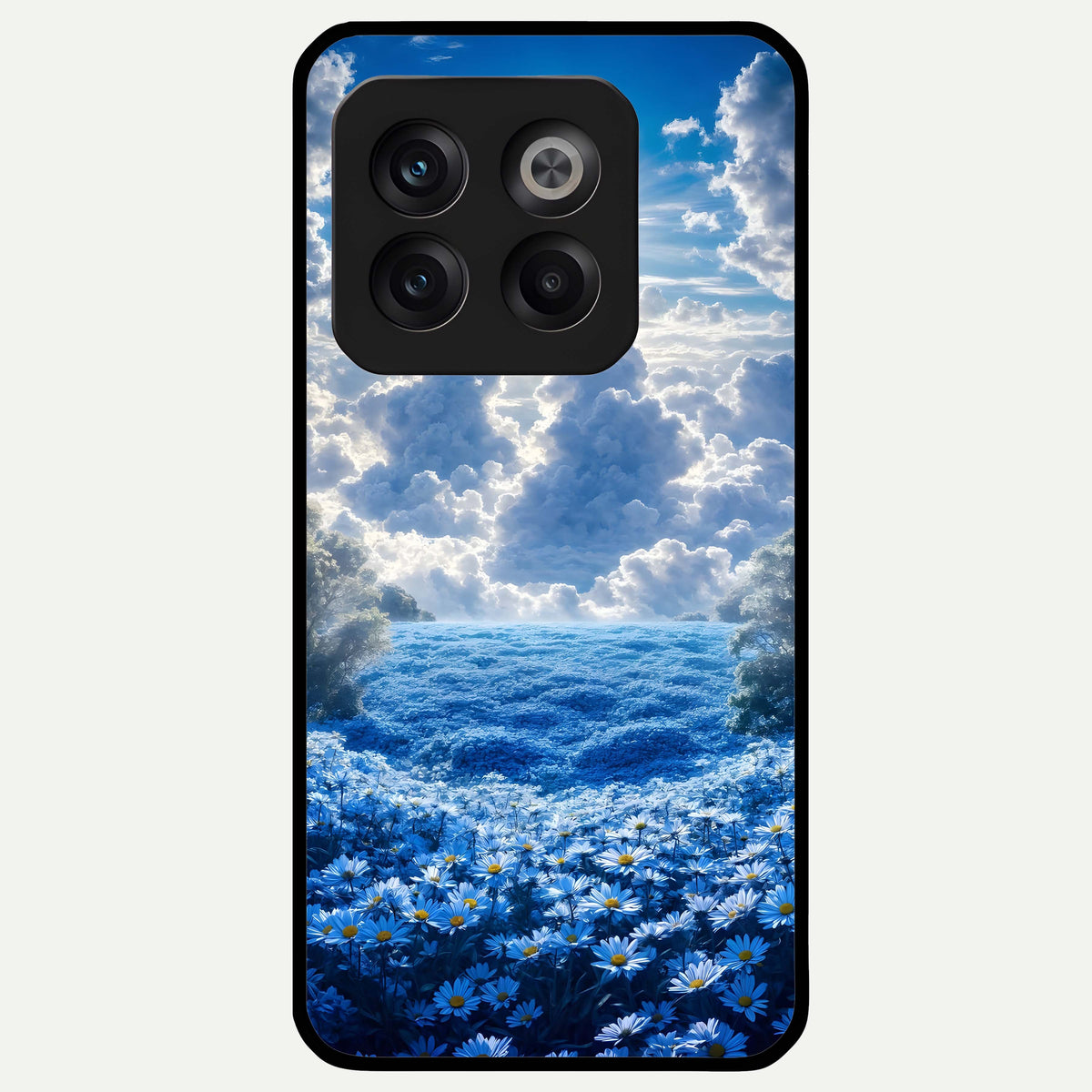  Heavenly Daisy Horizon Glass Case For OnePlus 10T back cover – full design glossy printed glass finish