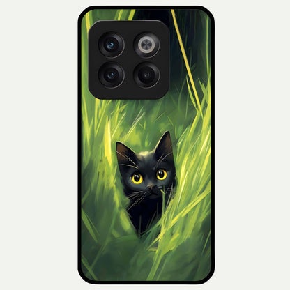  Hidden Cat Whisper Glass Case For OnePlus 10T back cover – full design glossy printed glass finish