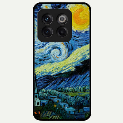 Inspired Van Gogh Art Glass Case For OnePlus 10T back cover – full design glossy printed glass finish