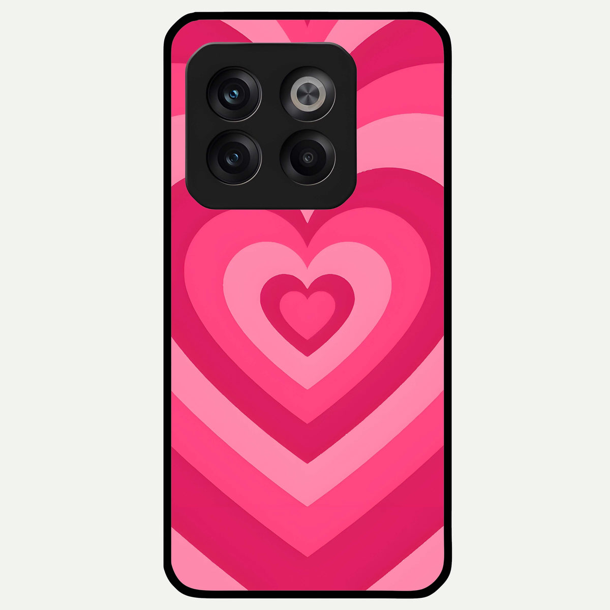  Layered Love Hearts Glass Case For OnePlus 10T back cover – full design glossy printed glass finish