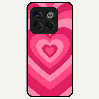  Layered Love Hearts Glass Case For OnePlus 10T back cover – full design glossy printed glass finish