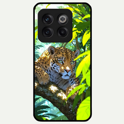  Leopard in Jungle Glass Case For OnePlus 10T back cover – full design glossy printed glass finish
