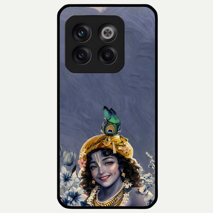  Lord Krishna Glass Case For OnePlus 10T back cover – full design glossy printed glass finish