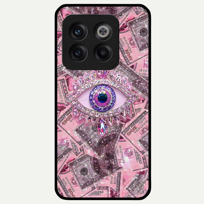  Money Eye Luxe Glass Case For OnePlus 10T back cover – full design glossy printed glass finish