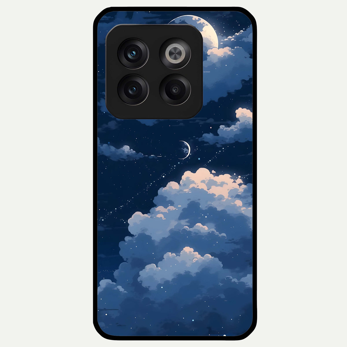  Moon Dream Haze Glass Case For OnePlus 10T back cover – full design glossy printed glass finish