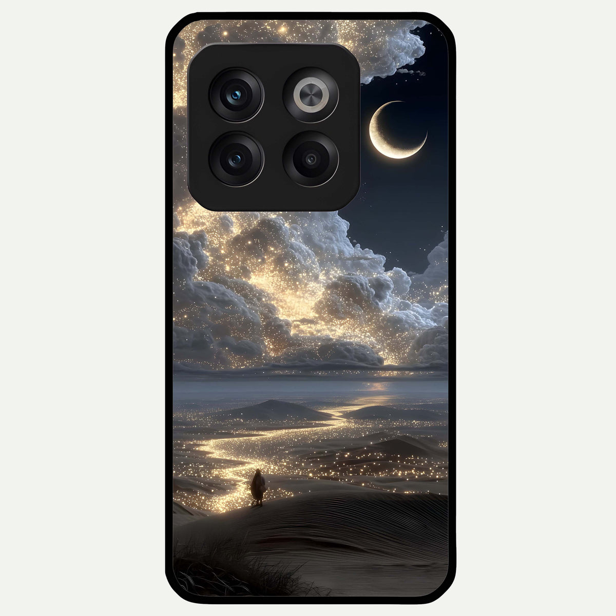  Moonlight Spark Path Glass Case For OnePlus 10T back cover – full design glossy printed glass finish